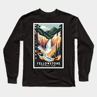 Yellowstone National Park Vintage Poster Long Sleeve T-Shirt
